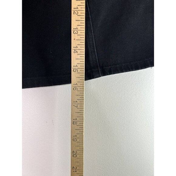 American Eagle Black Button Front Hi Rise A-Line Skirt Size 8 - Picture 4 of 10